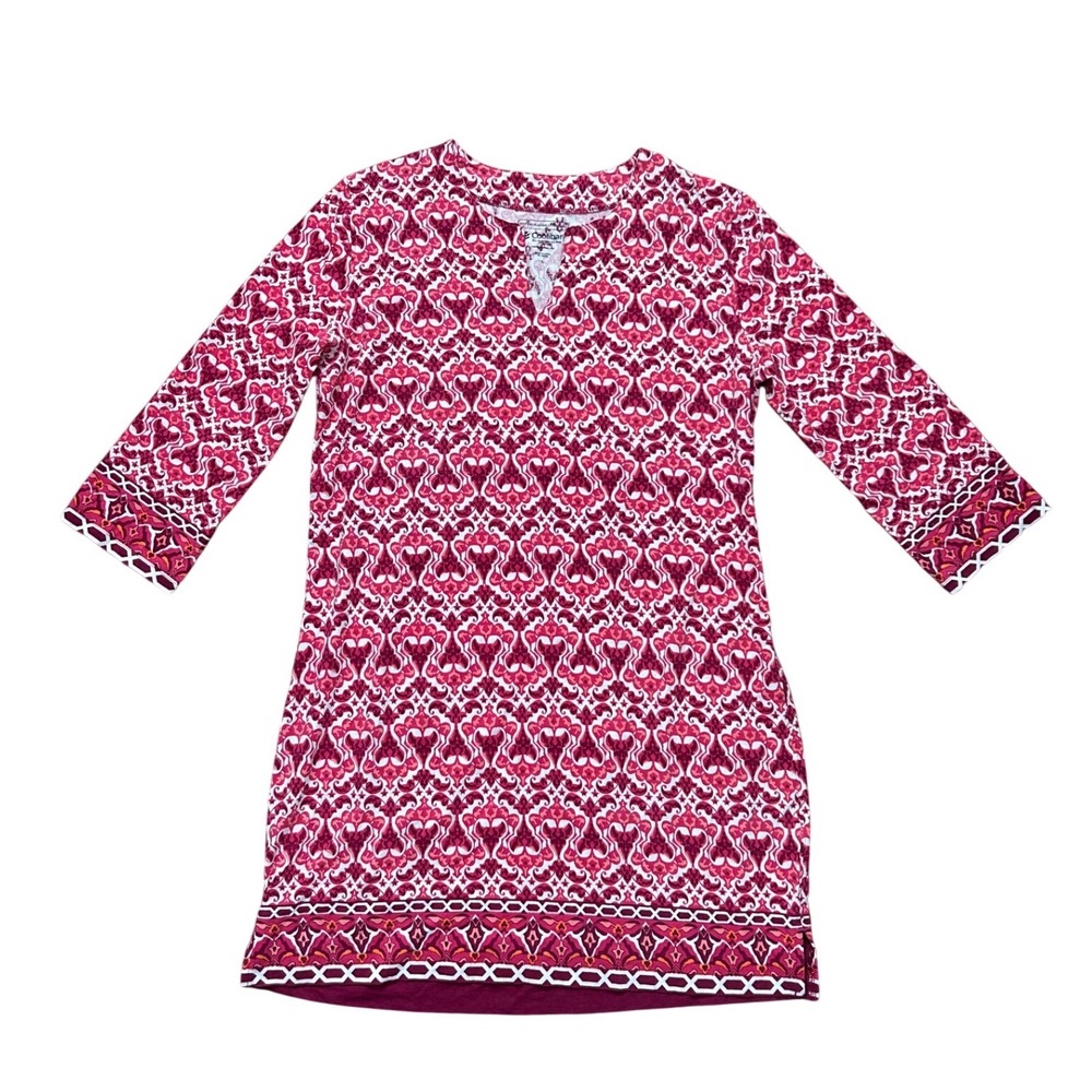 Coolibar UPF 50+ Sun Protection tunic Dress ocean side‎ 3/4 Sleeve Large